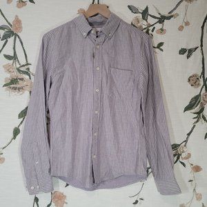 Goodfellow Violet White Stripe Button Down Shirt